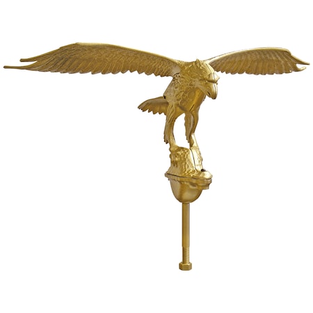 Perched Eagle Ornament 24x10 Gold